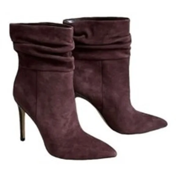 Marc Fisher LTD NEW Rayya Espresso Suede Stiletto Booties 10 - Picture 1 of 7